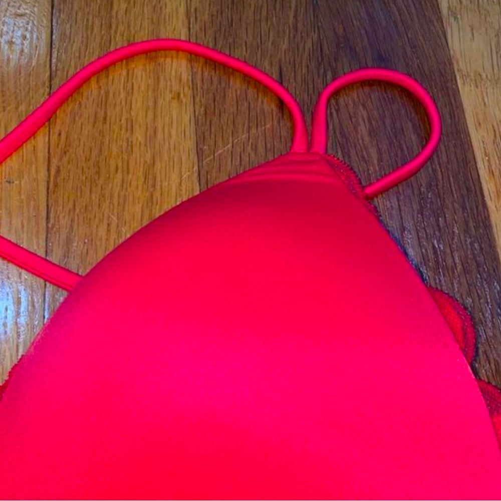 PINK Red and Pink Bralette VS Size Large - Picture 3 of 7